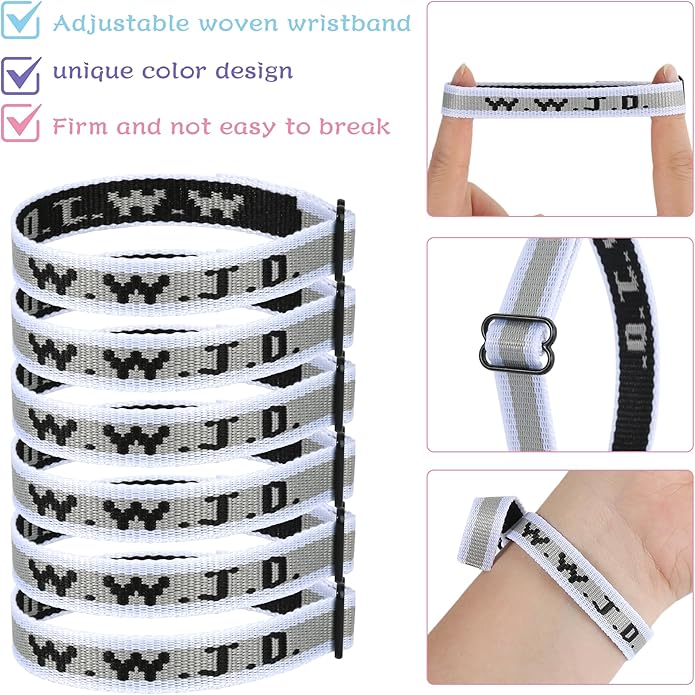6PCS WWJD Bracelet for Women Men, Christian Gifts Wristbands, WWJD Rubber Bracelets - What Would Jesus Do Silicone Bracelet