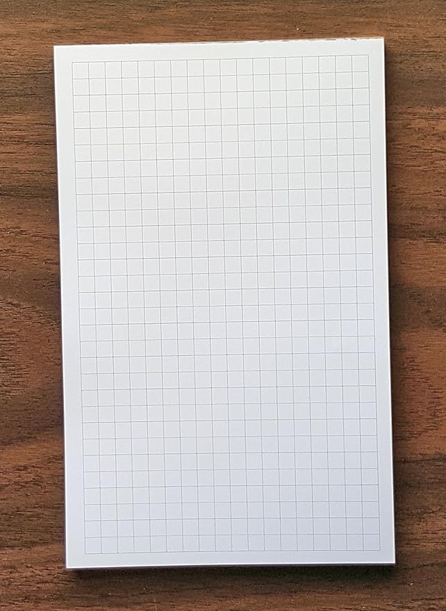 Graph Note Pad, 5" x 8", 50 Sheets, 1/4" Grid Spacing, Heavyweight, Very Nice Paper