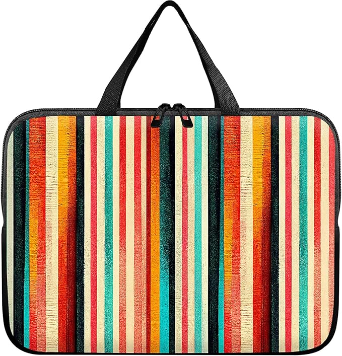 Laptop Sleeve Case Bag 13 inch, Colorful Vertical Stripes Slim Carrying Case Durable Handbag Travel Laptop Bag for 13 inch MacBook Air M3/M2/Pro M2/ 13" iPad Pro/Air M4/M2 2024