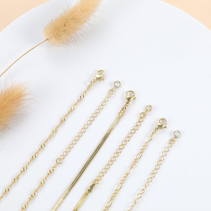 Herringbone Necklace for Women,Dainty Gold Necklace,14k Gold Plated Snake,Gold Chain Choker Necklaces,Simple Gold Layered Necklaces,Gold Jewelry Gift for Women