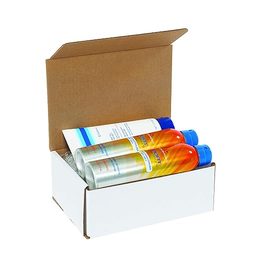 Boxes Fast BFM331 Corrugated Cardboard Mailers, 3 x 3 x 1 Inches, Tuck Top One-Piece, Die-Cut Shipping Cartons, Small White Mailing Boxes (Pack of 50)