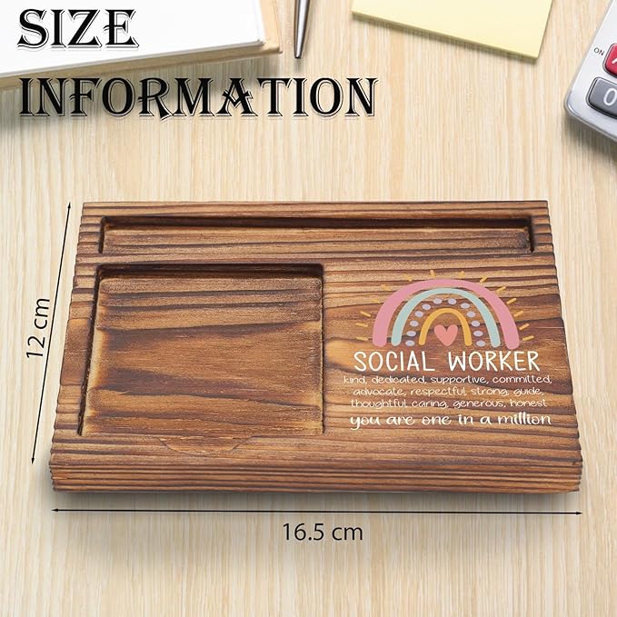 Social Worker Gift Sticky Note Holder, Social Work Appreciation Week Gifts, School Social Worker Teacher Thank You Gifts, Social Worker Graduation Gift Self-Stick Note Pad Holders TZP57
