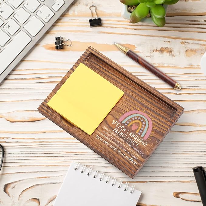 Speech Language Pathologist Gift Sticky Note Holder, Appreciation Thank You for Speech Language Therapist Gift, Speech Pathologist Therapy Graduation Gift Self-Stick Note Pad Holders TZP60