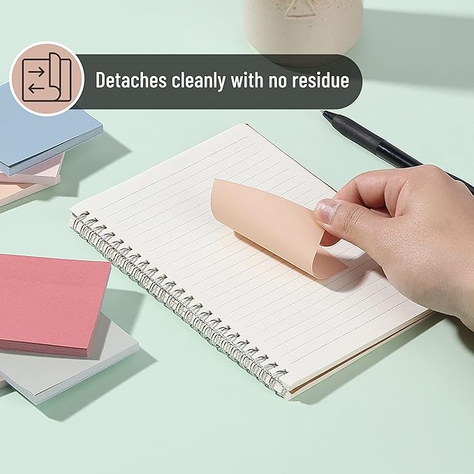 Mr. Pen- Sticky Notes, 3”x3”, 24 Pads, Vintage Colors Sticky Notes, Sticky Note, Self-Stick Note Pads, Sticky Pads Sticky Notes Aesthetic, Colorful Sticky Notes, Sticky Notes Bulk, Bulk Sticky Notes