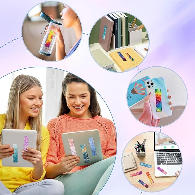 50PCS Calm Strips for Anxiety Sensory Stickers Calm Stickers for Relieve Adults Kids Teens Fidgets Stress Office&Classroom Supplies Anxiety Relief Items with Tactile Textured Surface Patterns(Multi)
