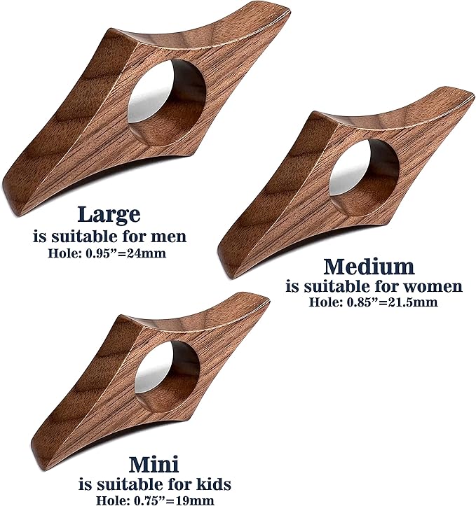 Handmade Walnut Wooden Book Page Holder - Novel Thumb Bookmark Gifts for Reading (Walnut, Mini)