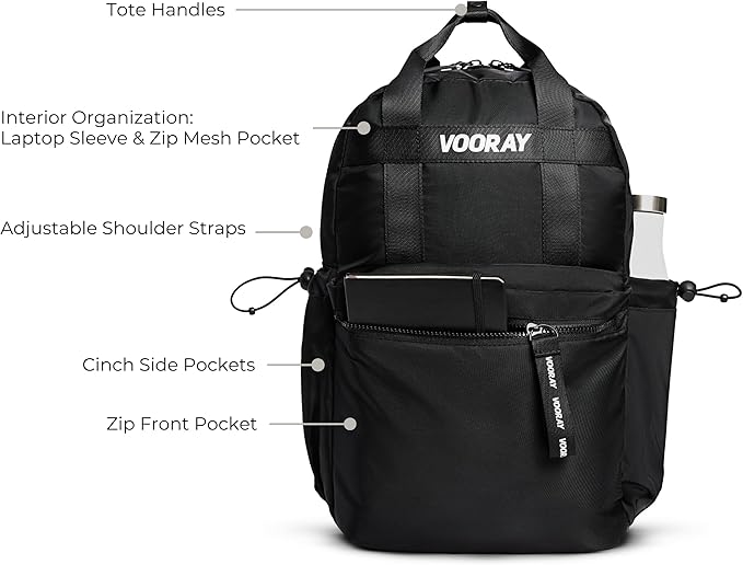 VOORAY 19L Katie Backpack – Large Travel Backpack, Gym & Sports Backpack