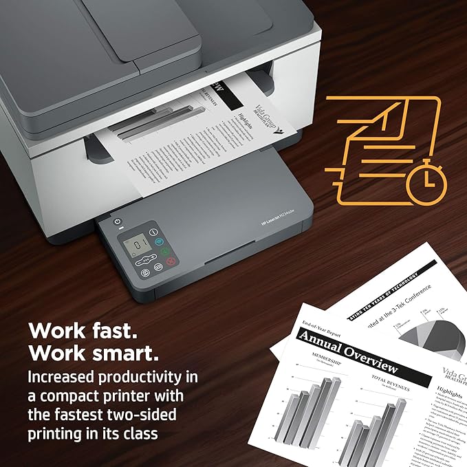 HP Laserjet MFP M234sdw Wireless Monochrome All-in-One Printer with Built-in Ethernet & Fast 2-Sided Printing, Instant Ink Ready (6GX01F) (Renewed)