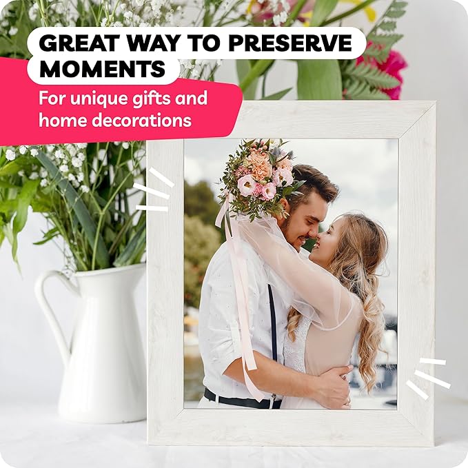 Glossy Photo Paper For Printer 8.5 x 11" - (100 Sheets) - Works with Inkjet Printer, Easy to Use, Premium Picture Paper