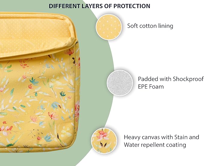 Maison d'Hermine Laptop Bag upto 13.5 inch Stain and water repellent Cotton canvas - Colmar