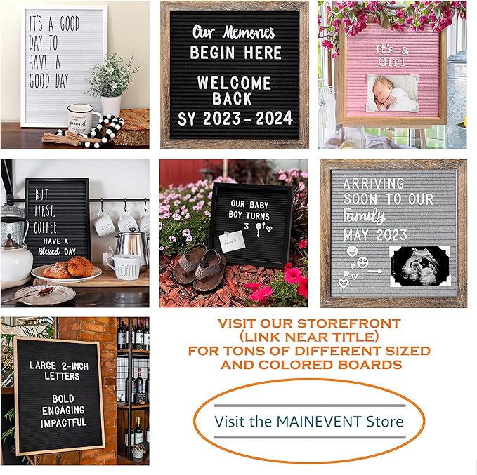 Skinny Letterboard Letters Only Set NO BOARD INCLUDED with Rae Dunn Inspired Font Perfect Farmhouse Decor Accessory for Changeable Felt Letter Boards, 2 Inch Black Letters Numbers Symbols Only