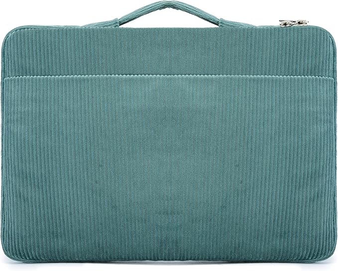 Kinmac Corduroy 360° Protective Water Resistant Laptop Case Bag Sleeve for MacBook Pro 16, and 15 inch-15.6 inch Laptop (Green)