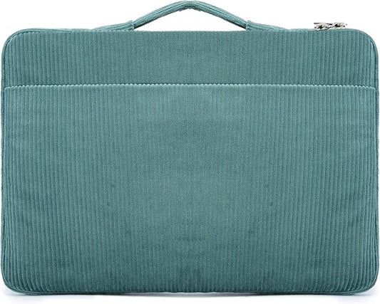 Kinmac Corduroy 360° Protective Water Resistant Laptop Case Bag Sleeve for MacBook Pro 16, and 15 inch-15.6 inch Laptop (Green)