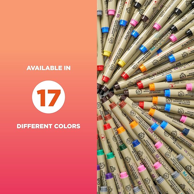 SAKURA Pigma Micron Fineliner Pens - Archival Black Ink Pens - Pens for Writing, Drawing, or Journaling - Assorted Point Sizes - 10 Pack