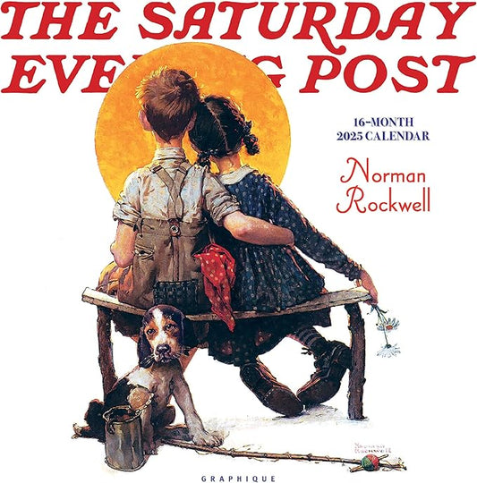 Graphique 2025 Saturday Evening Post Wall Calendar | 12” x 12” | Thick Paper | Home & Office Organizer | Large Monthly Grid | 3 Languages & Marked Holidays | 4 Month Preview Page for 2026