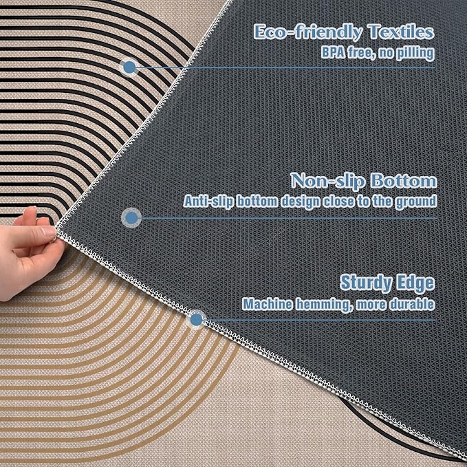 Office Chair Mat for Hardwood Floor Minimalist Art 48"x60" Computer Gaming Chair Mat Anti-Slip Office Rugs Floor Protector for Rolling Chairs Under Desk Rug for Home Office