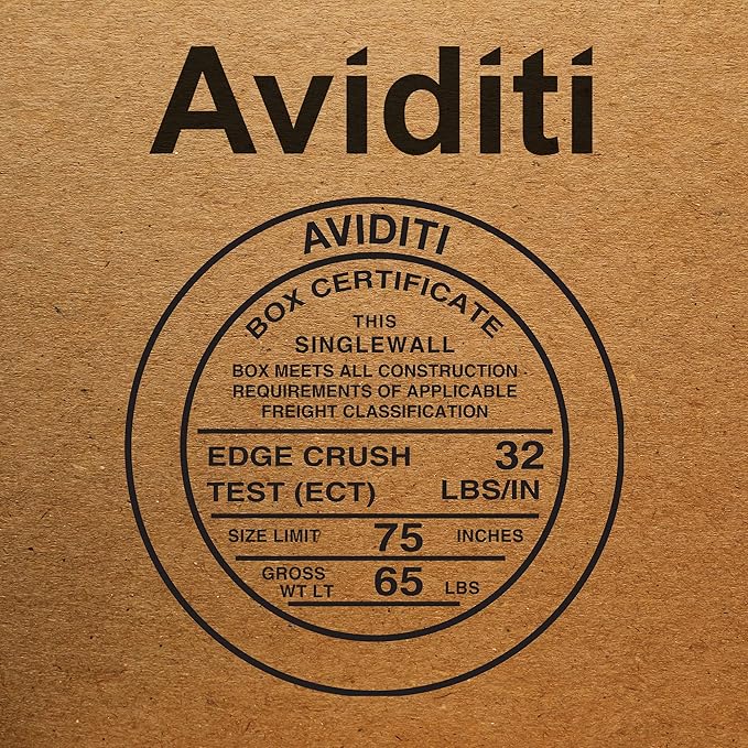 Aviditi T6648OUTER Telescoping Corrugated Cardboard Box 6 1/2" L x 6 1/2" W x 48" H, Kraft, For Shipping, Packing and Moving (Pack of 25)