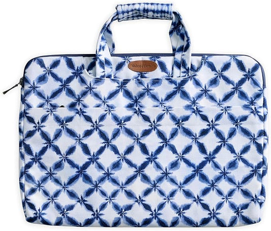 Maison d'Hermine Laptop Bag upto 13.5 inch Stain and water repellent Cotton canvas - shibori