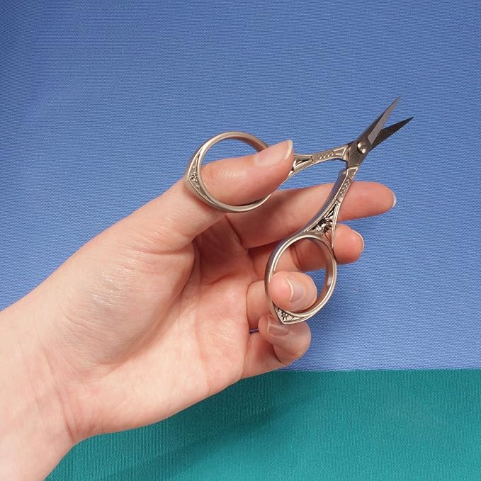 JubileeYarn Sun Motif Embroidery Craft Scissors - Silver - 1 Scissor