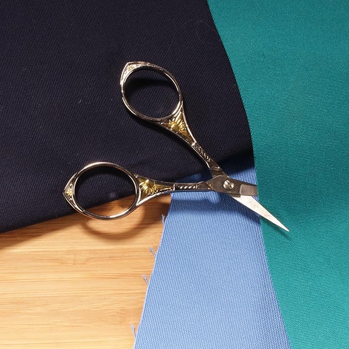 JubileeYarn Sun Motif Embroidery Scissors - Black - 30 Scissors