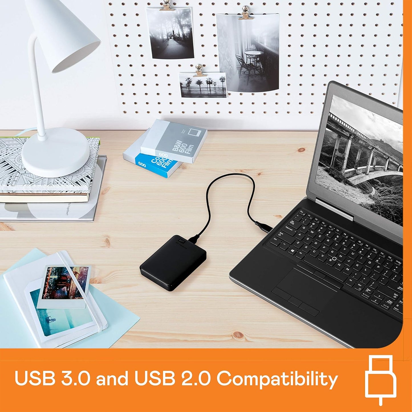 WD 6TB Elements Portable External Hard Drive for Windows, USB 3.2 Gen 1/USB 3.0 for PC & Mac, Plug and Play Ready - WDBHJS0060BBK-WESN