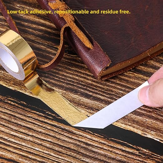 Solid Foil Washi Tape - Low Tack Self Adhesive Decorative Washi Tape Shiny Metallic Color - 3/5 Inch Wide and 66 FT Long Total, Pink
