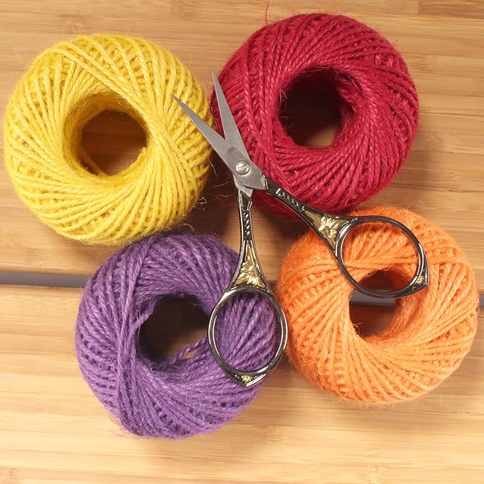 JubileeYarn Sun Motif Embroidery Craft Scissors - Black - 10 Scissors