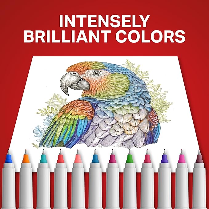 Sharpie Color Burst Permanent Marker Set, Ultra-Fine Tip Markers, Artist Markers, Writing Markers, Drawing Markers, Assorted Colors, 24 Count