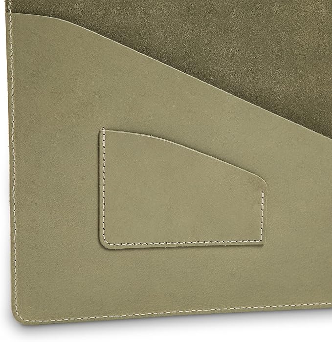 PEGAI Handmade 100% Leather Padfolio, Legal Pad Organizer for Business School Office Conference, Heavy Duty Full Grain Cow Hide Resume Interview Folio, Amazing Gift Idea | Marshall (Aqua)