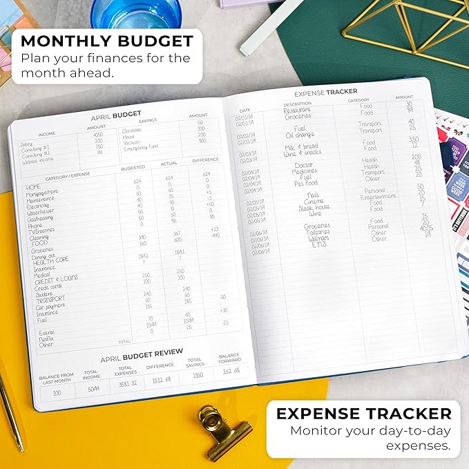 Clever Fox Planner PRO Premium Jan 2025-Jan 2026 – Luxurious Weekly, Monthly & Budget Agenda Organizer for Productivity & Reaching Goals, A4 Hardcover + Keepsake Box – Mystic Blue