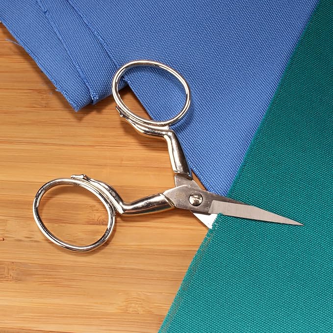 JubileeYarn Leg Shaped Cast Embroidery Craft Scissors - Silver - 3 Scissors
