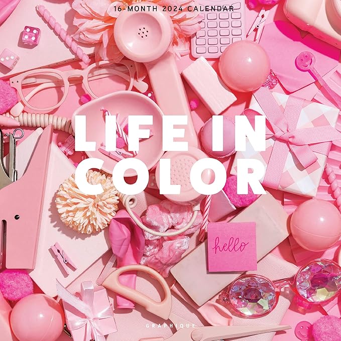 Graphique 2024 Life in Color Wall Calendar | 12” x 12” | Thick Paper | Home & Office Organizer | Large Monthly Grid | 3 Languages & Marked Holidays | 4 Month Preview Page for 2025