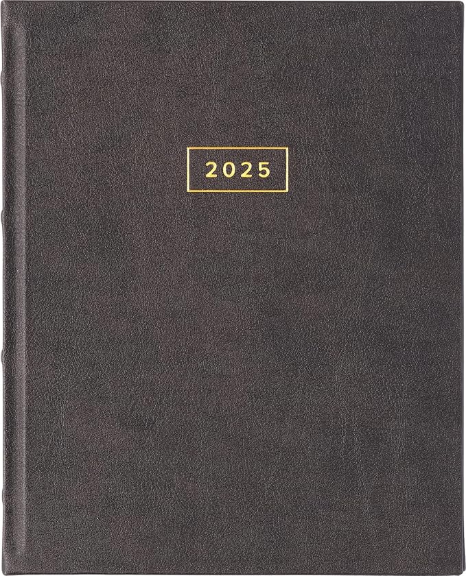 Eccolo 2025 Large Agenda Planner, 12 Month, Yearly, Monthly & Weekly Pages, Habit & Gratitude Tracker (Hardcover - 8 x 10")