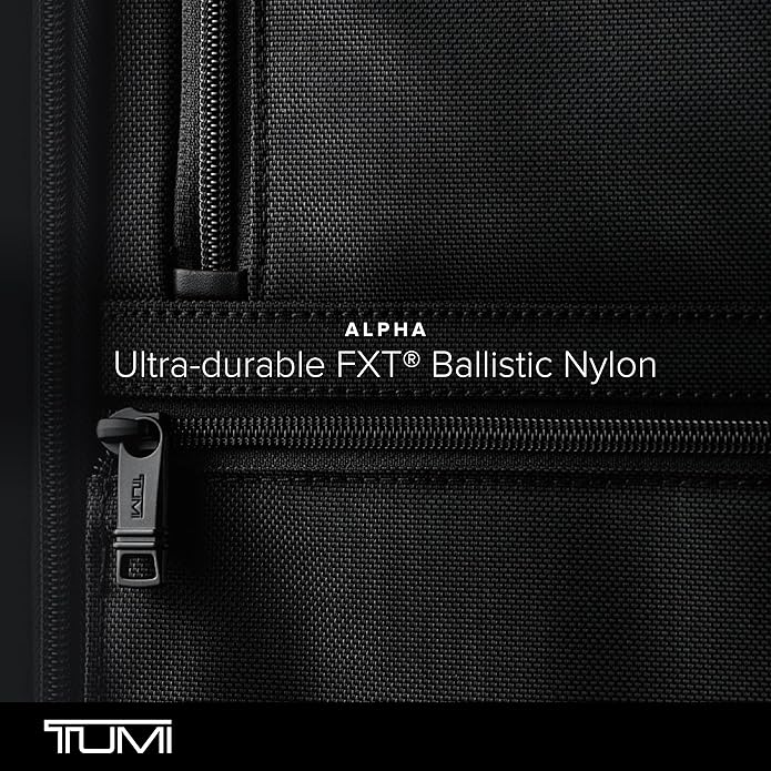 TUMI Alpha Expandable Organizer Laptop Briefcase - 15-Inch Laptop Briefcase Organizer for Men & Women - Travel Laptop Bag - Black Leather