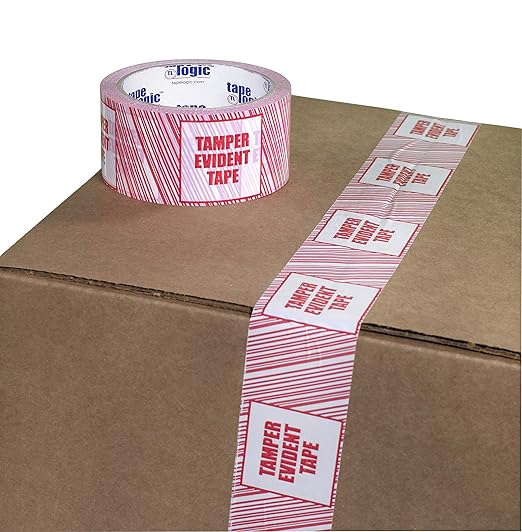 AVIDITI Packaging Tape for Boxes, 2in x 110 Yards, 2.5 Mil, 6-Pack | Security Tamper Evident Printed Tape Strong for Packing, Mailing, Boxing, Package, Shipping, Identification of Tampered Packages