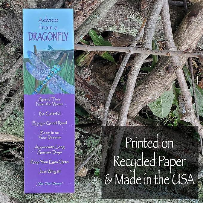 Advice from Nature 3 Bookmark Beauty Set, Laminated with Glossy Finish, Printed on Recycled Paper - Butterfly, Hummingbird, Sunflower (AMBM-BEAUTY)