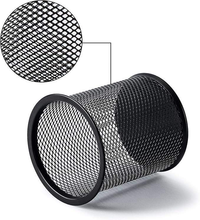 Amazon Basics Wire Mesh Pen Cup, Black