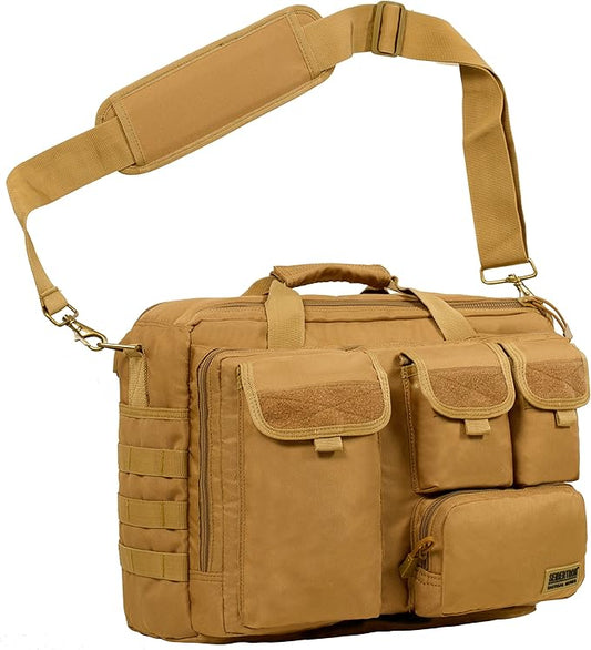 Seibertron Pro-Multifunction Shoulder Messenger Bag Fit for 17.3" Laptop Khaki