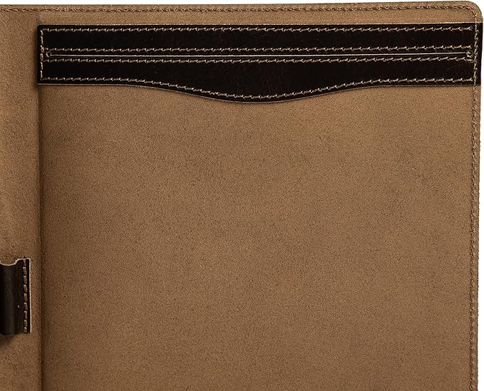 PEGAI Handmade 100% Leather Padfolio, Legal Pad Organizer for Business School Office Conference, Heavy Duty Full Grain Cow Hide Resume Interview Folio, Amazing Gift Idea | Marshall (Iphitos Brown)