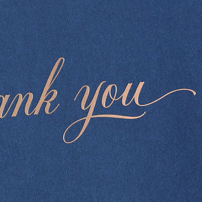 Hallmark Pack of Thank You Cards, Elegant Silver Foil (40 Thank You Notes with Envelopes)