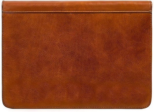 Time Resistance Leather Portfolio - A4 Document Folder - Padfolio - Italian Handcrafted Organizer Folio - Gift Box Included